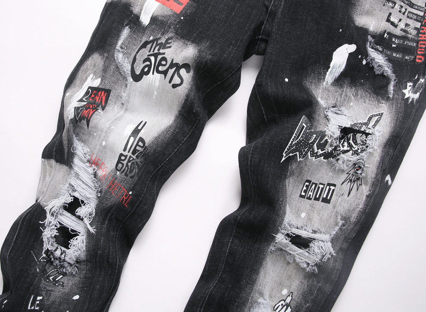 DSQ2 2026 Spring/Summer Men's Wide-Leg Distressed Denim Jeans