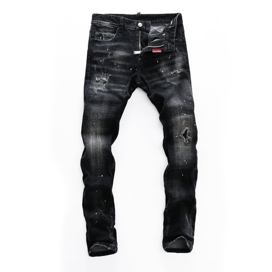 New-DSQ2 Black Ripped Jeans