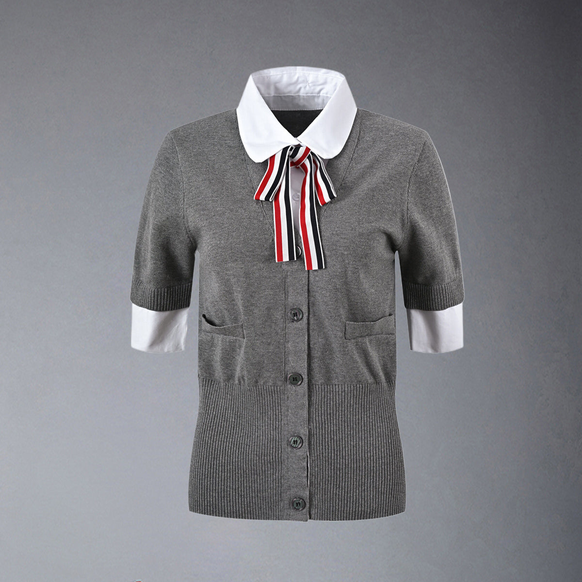 Thom Browne Women Ribbon POLO shirt