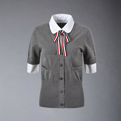 Thom Browne Women Ribbon POLO shirt