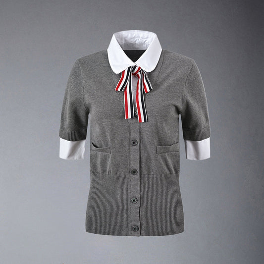 Thom Browne Women Ribbon POLO shirt