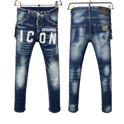 New-DSQ2 Blue Ripped Jeans