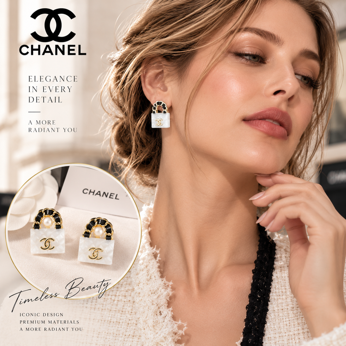 CHANEL P60 Earrings - Polished Statement Jewelry