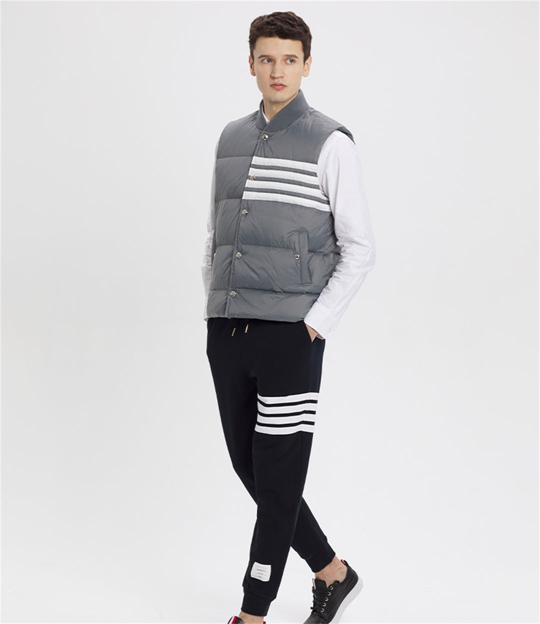 Thom Browne 4-Bar Down vest