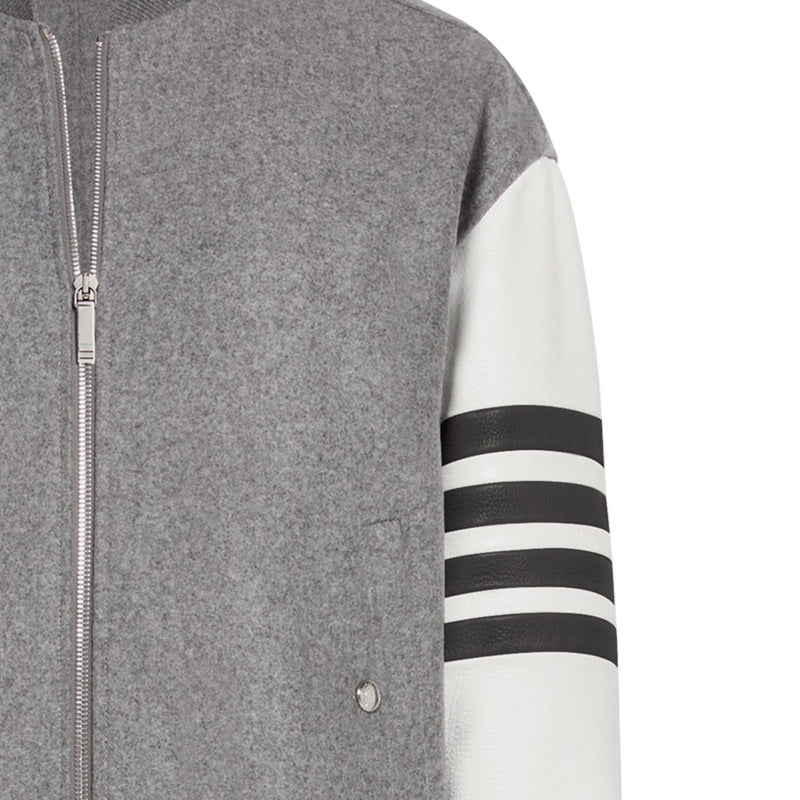 Thom Browne Leather sleeves coat