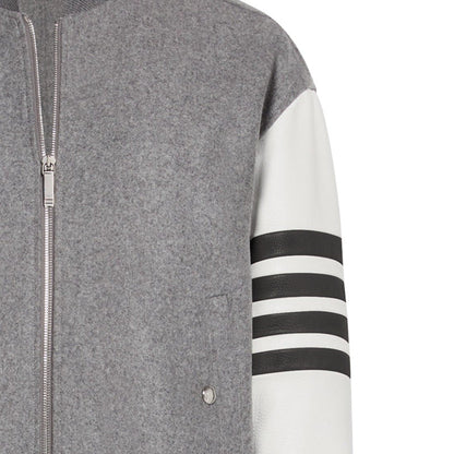 Thom Browne Leather sleeves coat