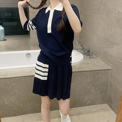 Thom Browne Women's Short-Sleeved Polo Shirt