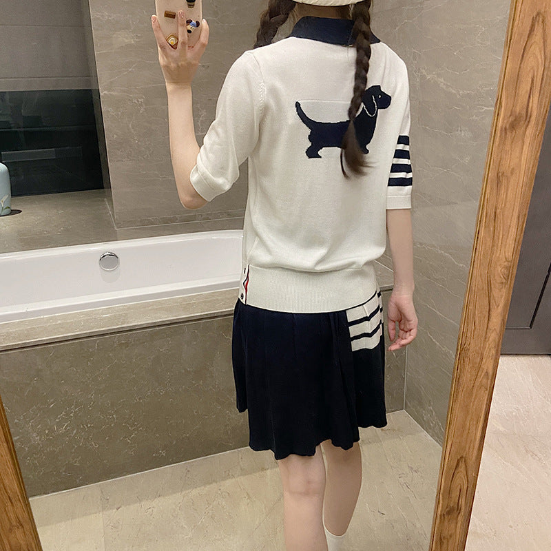 Thom Browne Women's Short-Sleeved Polo Shirt