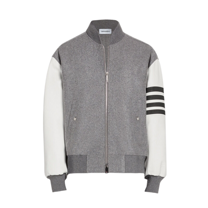 Thom Browne Leather sleeves coat