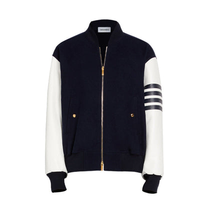 Thom Browne Leather sleeves coat