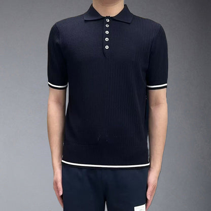 Thom Browne 2025ss Men Wool POLO T-shirt