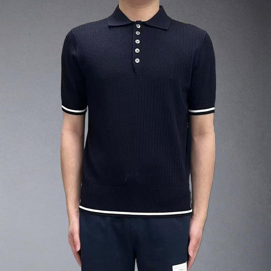 Thom Browne 2025ss Men Wool POLO T-shirt