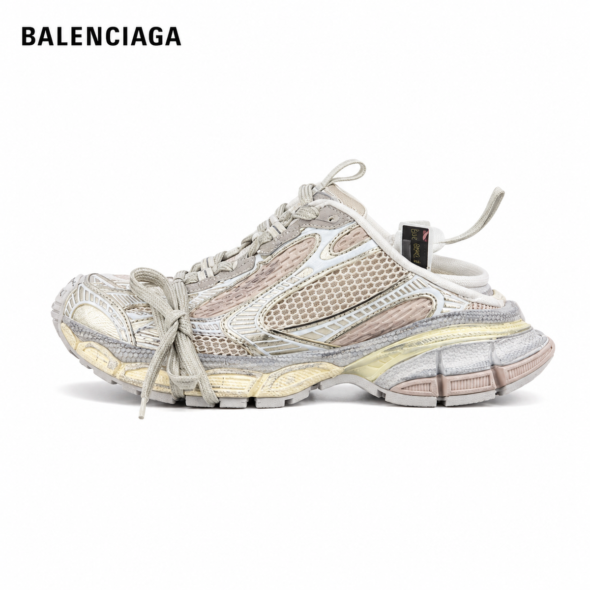 Balenciaga 3XL Gray and Beige Chunky Sneaker Mules
