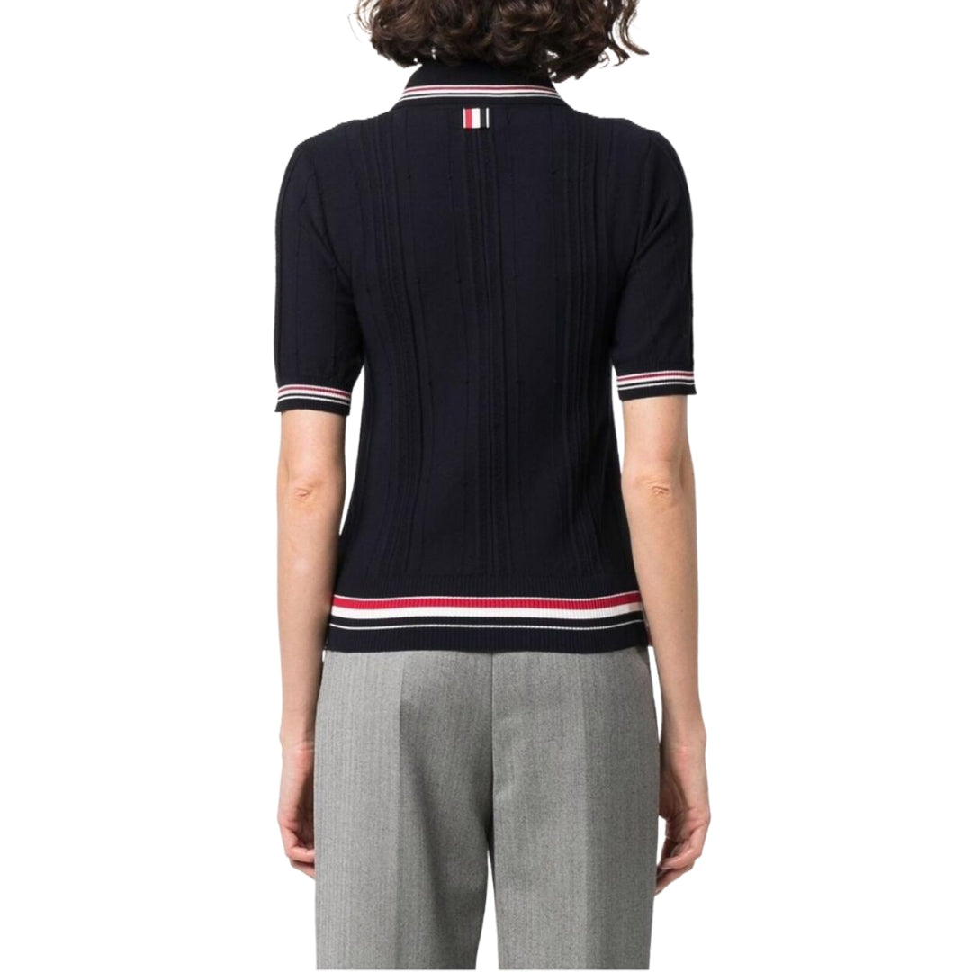 Thom Browne Women Ribbon POLO shirt