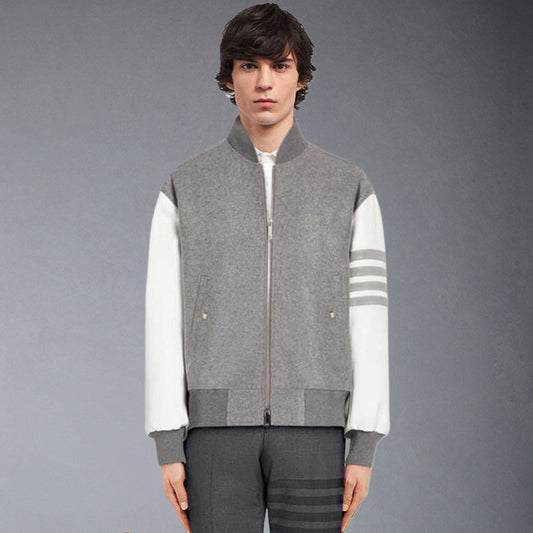 Thom Browne Leather sleeves coat