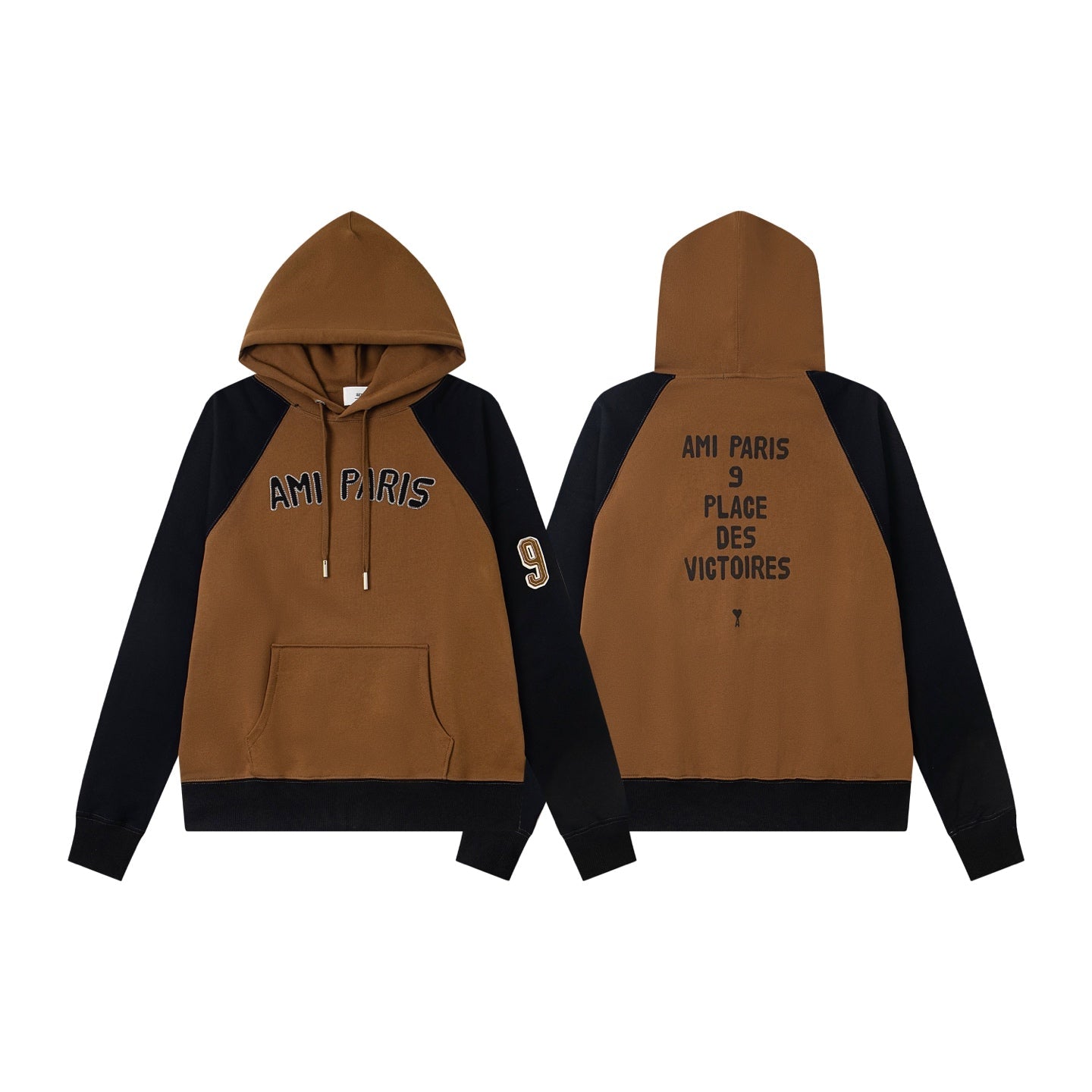 2026 AMI PARIS Unisex Color-blocked hoodie