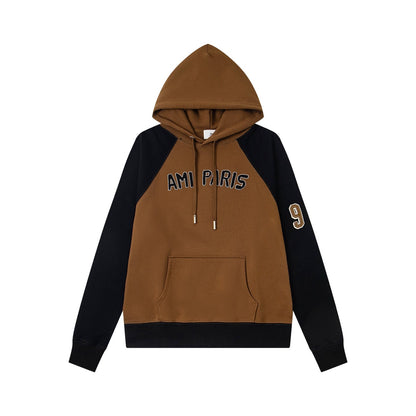 2026 AMI PARIS Unisex Color-blocked hoodie