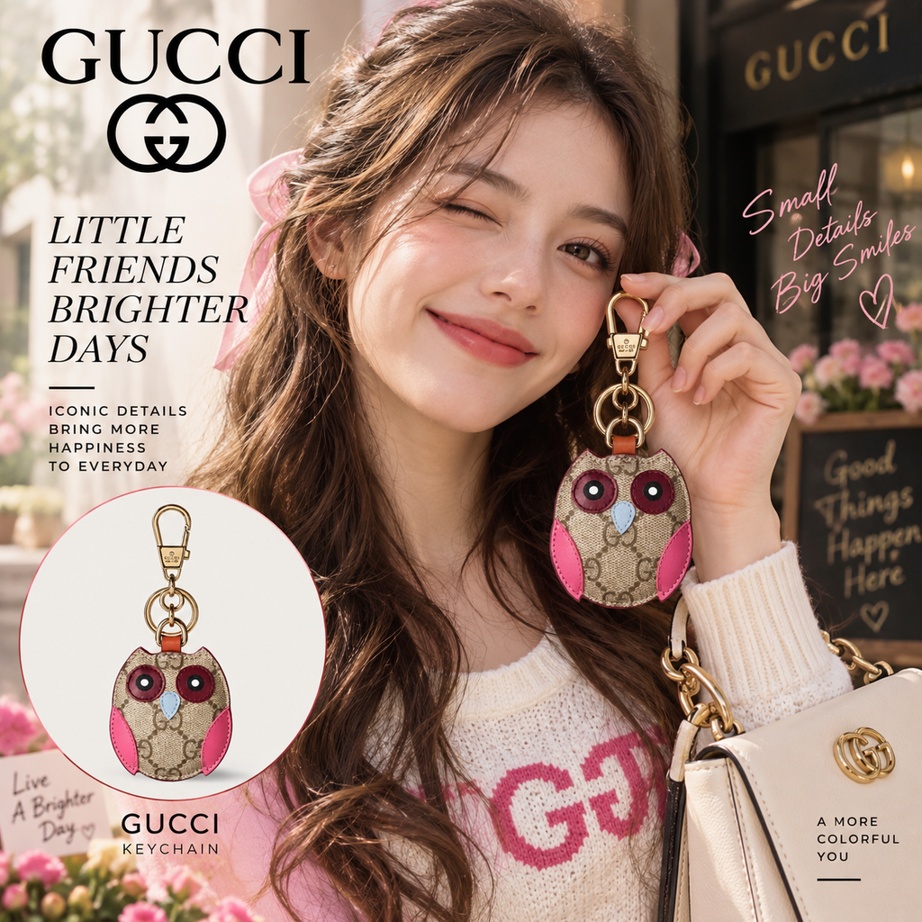 GUCCI Compact Bag Charm Keychain | Fashion Accessory