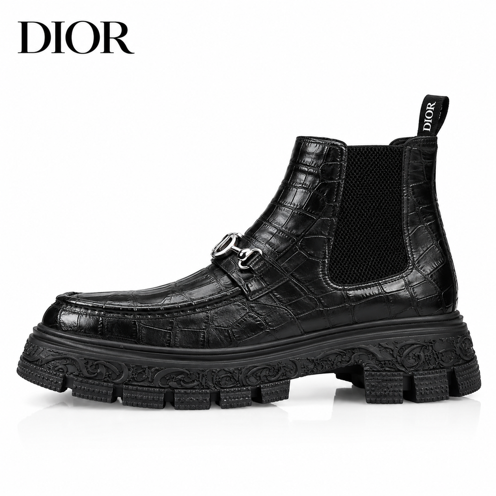 Dior Platform Boot — Croc-Embossed, Oblique Canvas & Leather Variants, Men’s EU 38–44