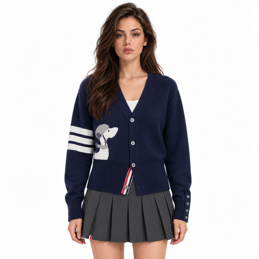 Thom Browne Puppy embroidered cardigan