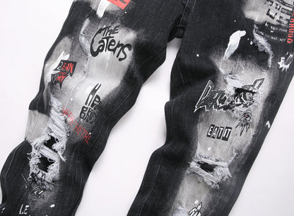 DSQ2 2026 Spring/Summer Men's Wide-Leg Distressed Denim Jeans