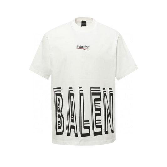 Balenciaga 2025 SS Logo Graphic T-Shirt – Men's Premium Cotton Tee