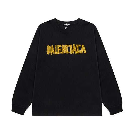 2025SS Couples Print Sweatshirt | Unisex Cotton Streetwear