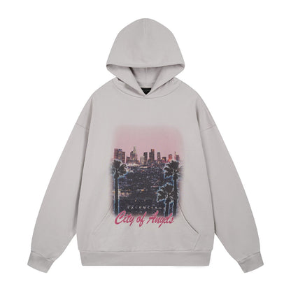 2025SS Print Loose Fit Hoodie | Unisex Oversized Cotton Streetwear