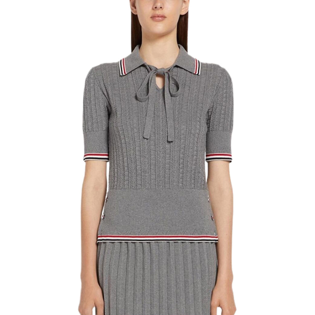 Thom Browne  Women stripe POLO shirt
