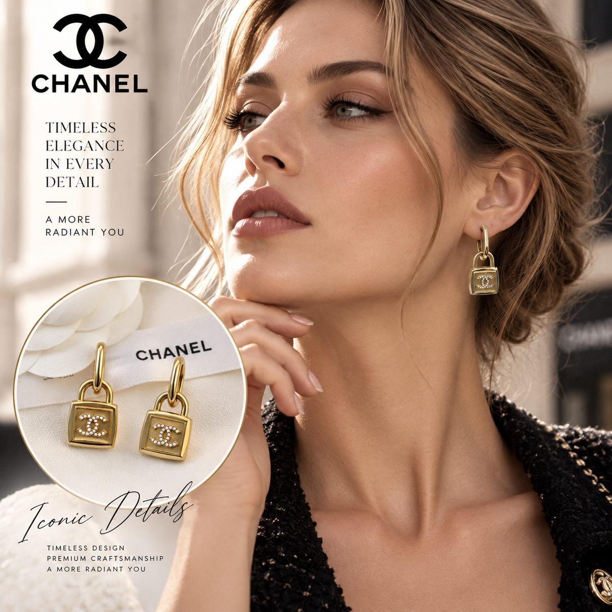 CHANEL Double-C Vintage Earrings - Iconic Fashion Jewelry