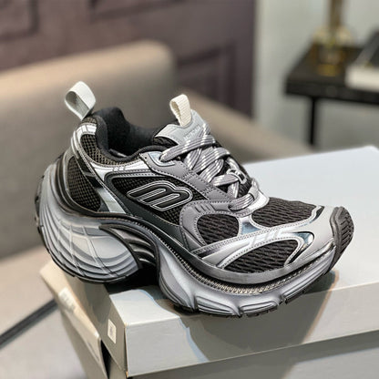 Balenciaga Unisex Distressed Vintage Leather Sneakers | Multi-Style