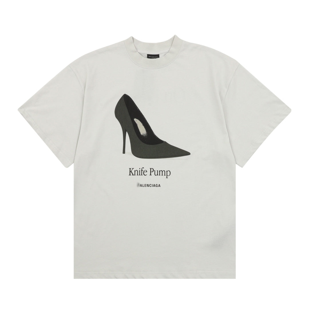 Balenciaga 2025 SS High Heels Graphic Print T-Shirt