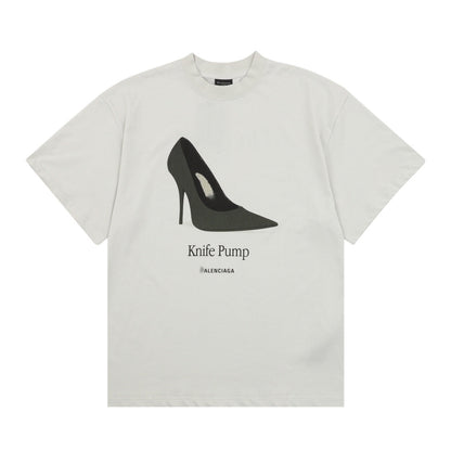 Balenciaga 2025 SS High Heels Graphic Print T-Shirt