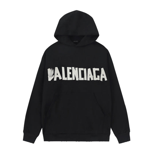 2025SS Oversized Distressed Couples Hoodie – Unisex Streetwear