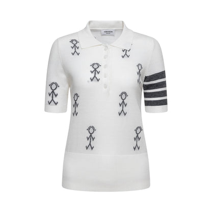 Thom Browne  Women Stickman POLO shirt