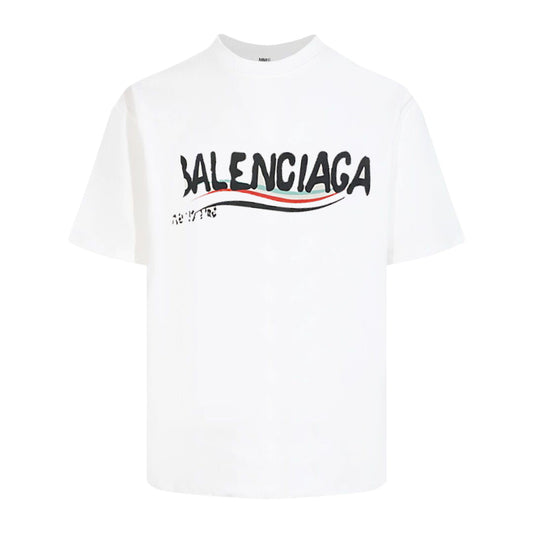 Balenciaga 2025SS Men's Classic Cotton T-Shirt | Black & White