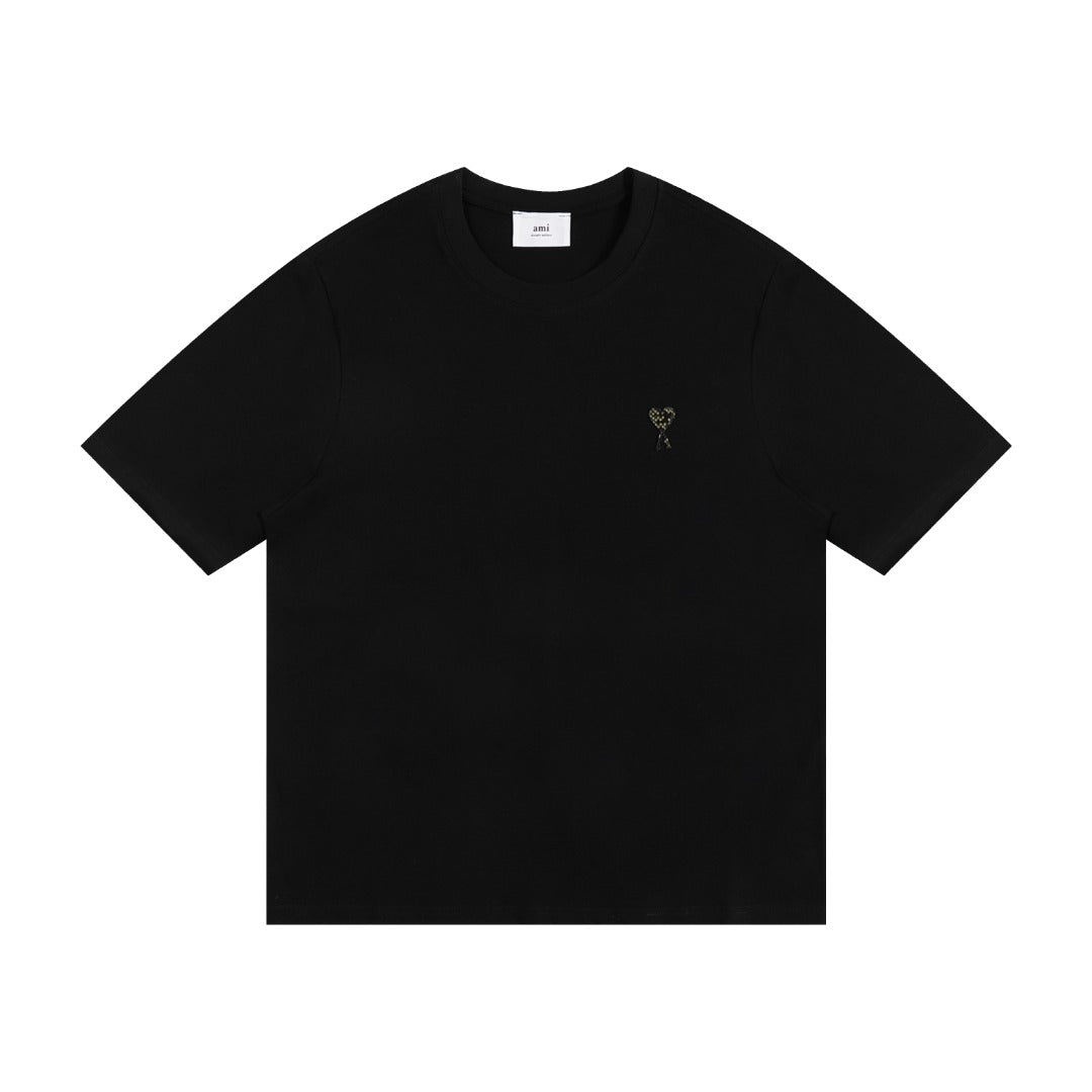 AMI Paris Neutral Tones Unisex T-Shirt - Premium Cotton Tee