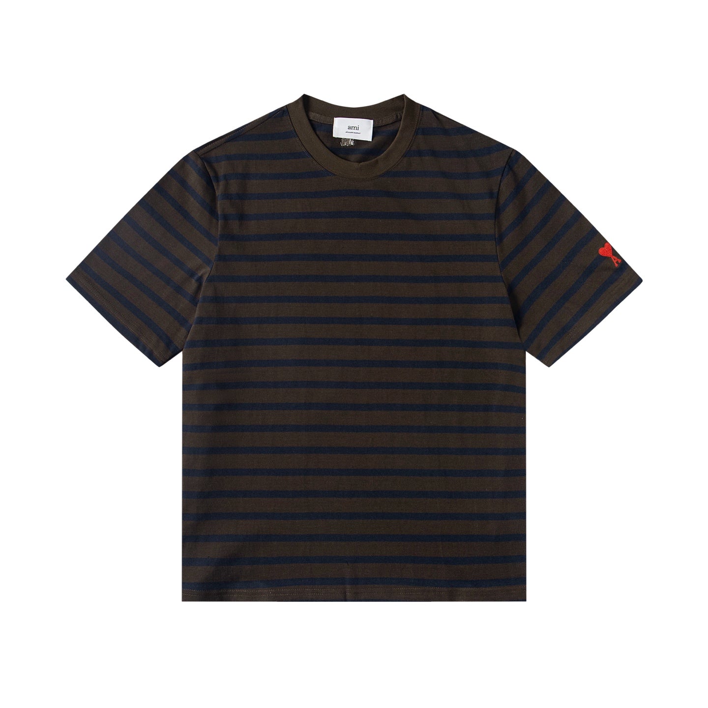 AMI PARIS Unisex Striped T-Shirt - Classic Cotton Tee