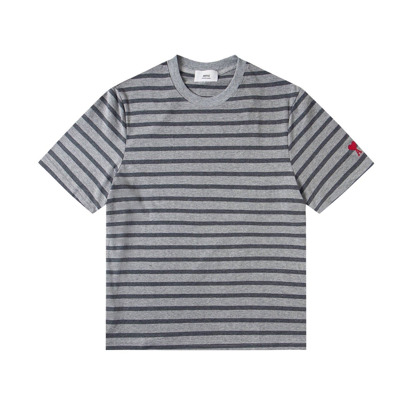 AMI PARIS Unisex Striped T-Shirt - Classic Cotton Tee
