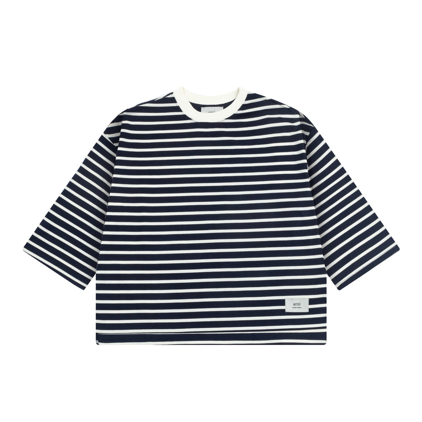 AMI PARIS Women's Striped T-Shirt - Classic French Style Tee