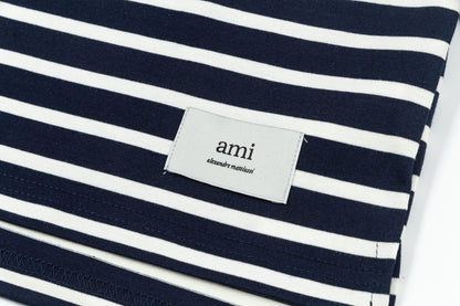 AMI PARIS Women's Striped T-Shirt - Classic French Style Tee