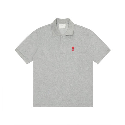 AMI PARIS Unisex Polo Shirt - Classic Designer Cotton Polo