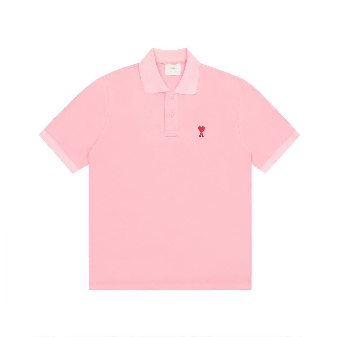 AMI PARIS Unisex Polo Shirt - Classic Designer Cotton Polo