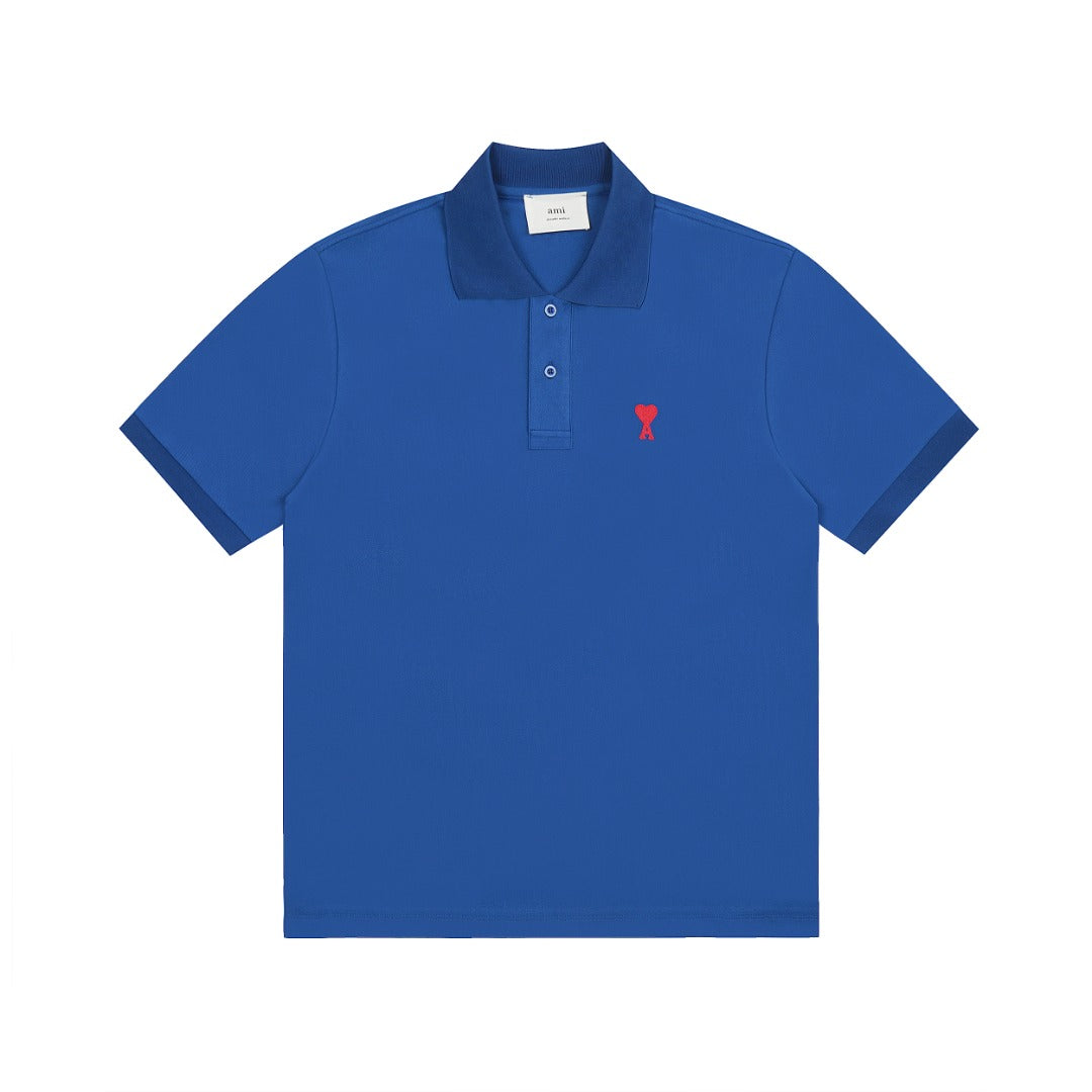 AMI PARIS Unisex Polo Shirt - Classic Designer Cotton Polo