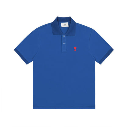 AMI PARIS Unisex Polo Shirt - Classic Designer Cotton Polo