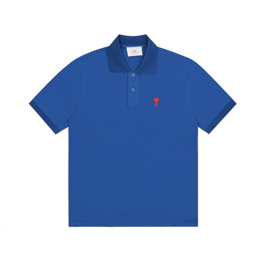 AMI PARIS Unisex Polo Shirt - Classic Designer Cotton Polo