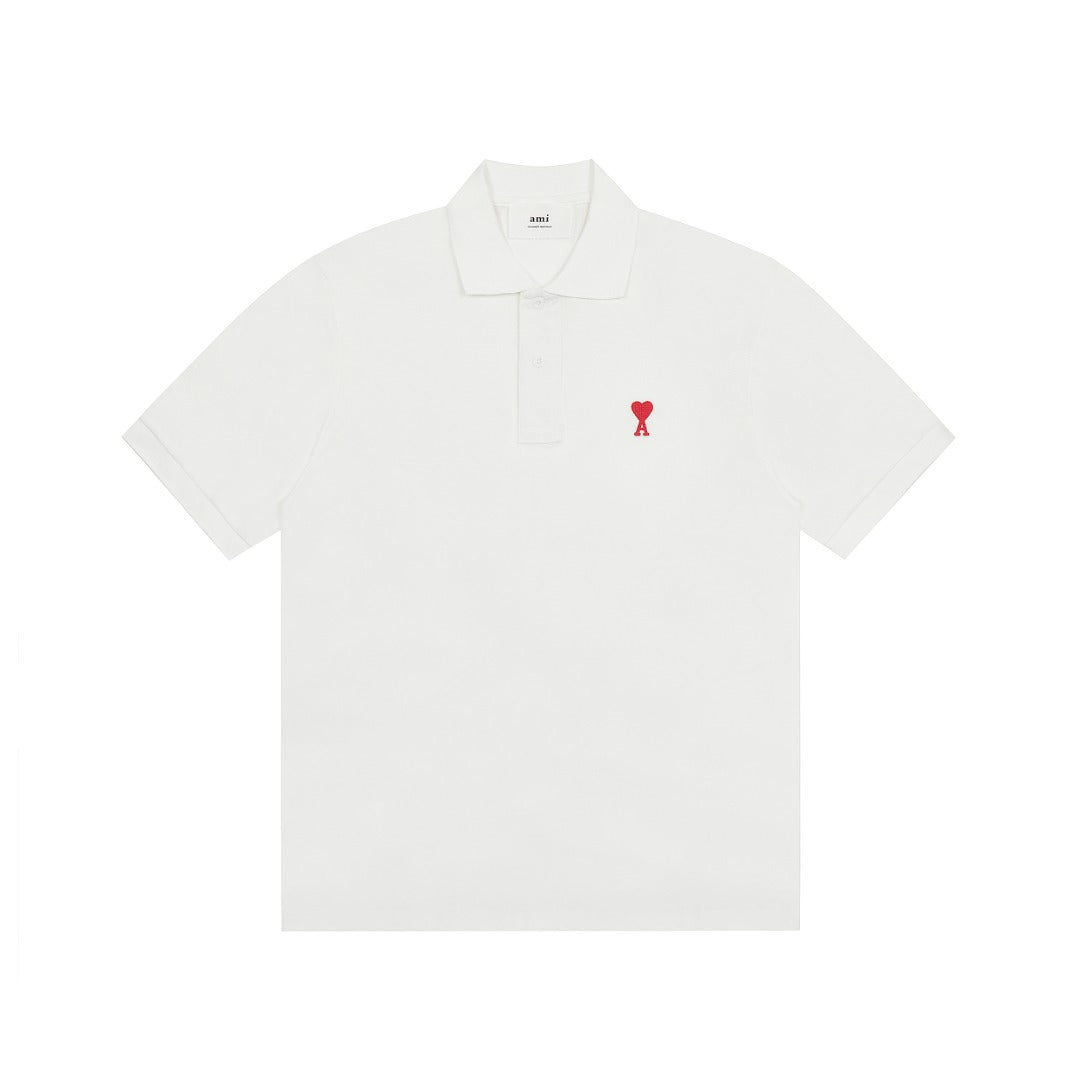 AMI PARIS Unisex Polo Shirt - Classic Designer Cotton Polo