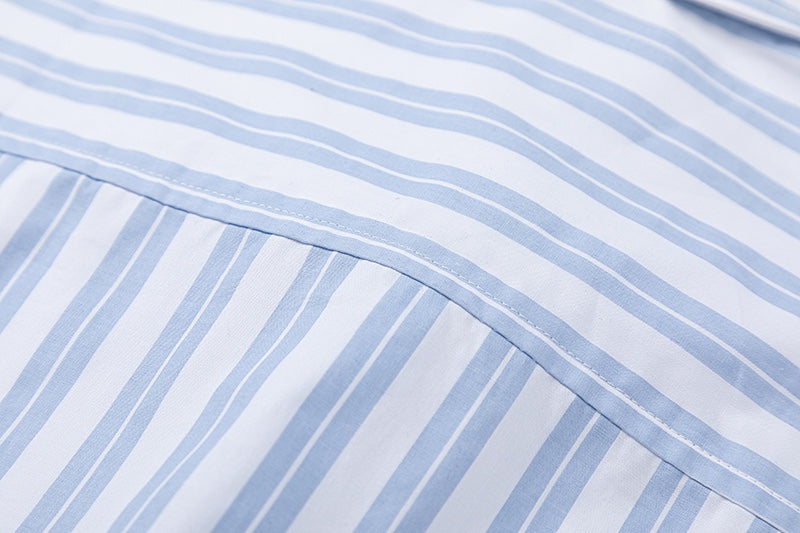 AMI PARIS Unisex Short-Sleeve Striped Shirt - Classic Style