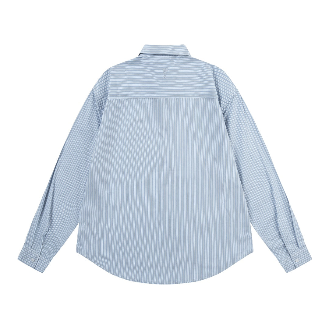 AMI PARIS Unisex Striped Shirt - Premium Cotton