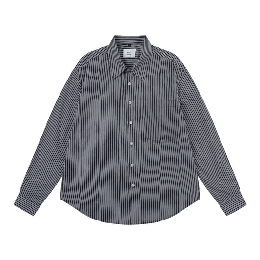 AMI PARIS Unisex Striped Shirt - Premium Cotton